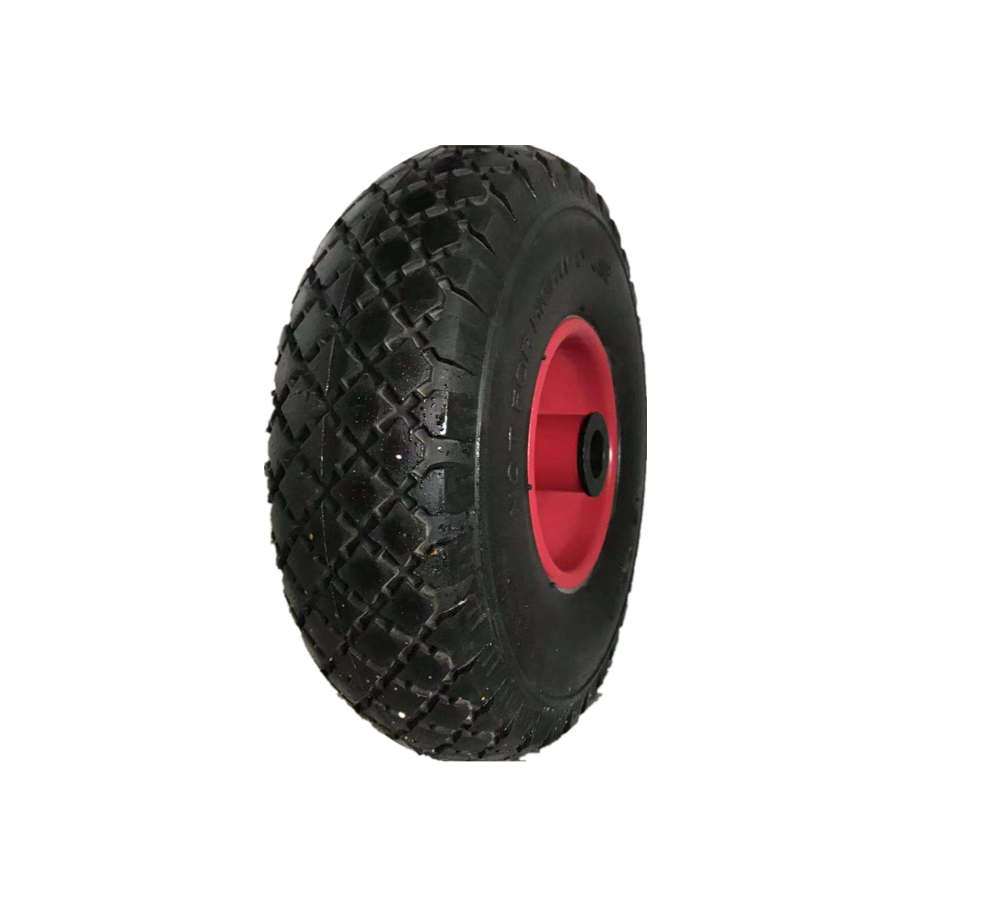 Manufacturer  yellow red hand truck replacement tires 3.00-8 wheelbarrow Inflatable wheel pneumatic wheels