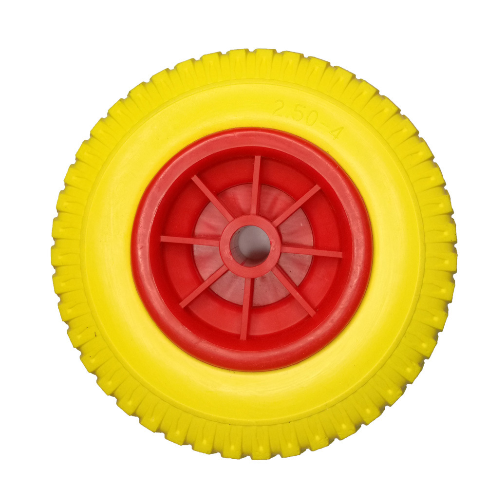 3.50-4 4.00-6 4.00-8 puncture proof Polyurethane Foam Caster Wheels Solid wheel beach wagon tires PU wheel