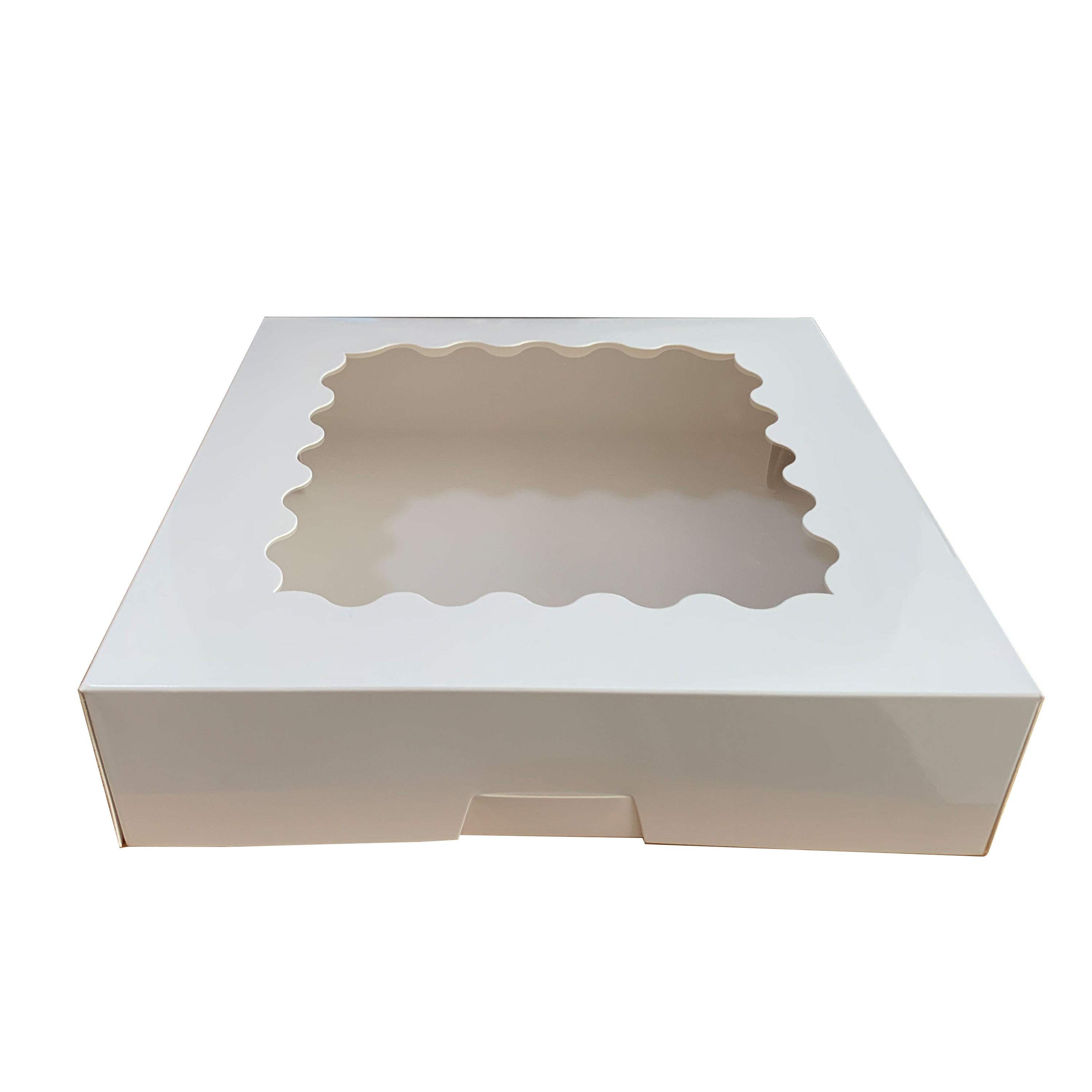 Wholesale Custom Transparent 6 8 10 12 Inch Cake Box With Window Luxury Cupcake Pastry Bakery Paper Packaging Box With Handle