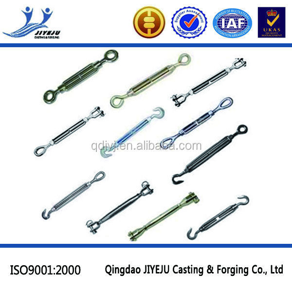 Custom size different standard stainless steel din1480 wire rope turnbuckle eye to hook