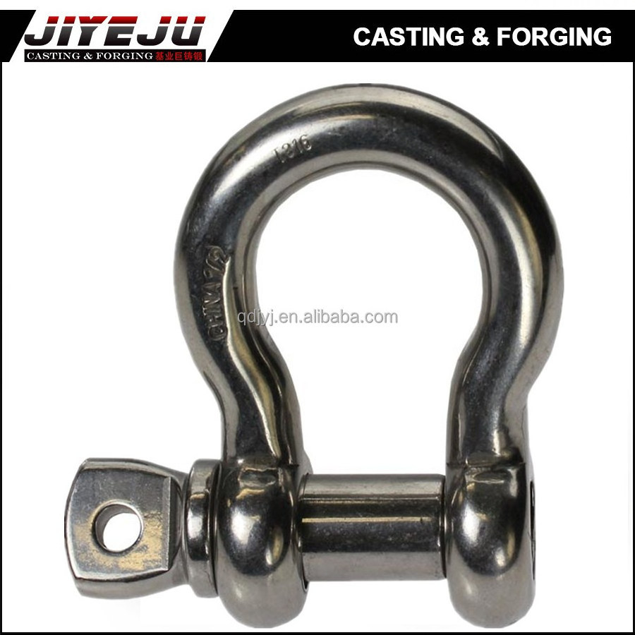 Stainless steel lifting equipment 316 grade stainless steel marine shackle