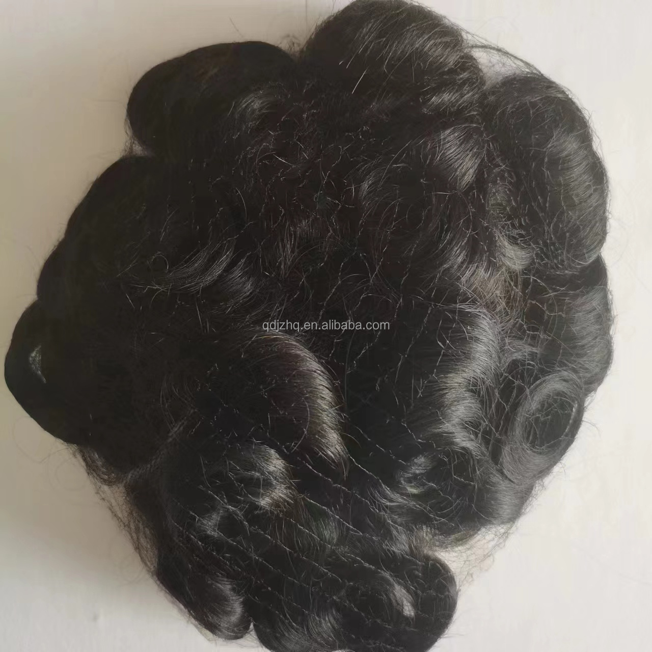 High Quality human hair man hair wig natural toupee hand tied Lace Hairpiece 130% Density toupee for man