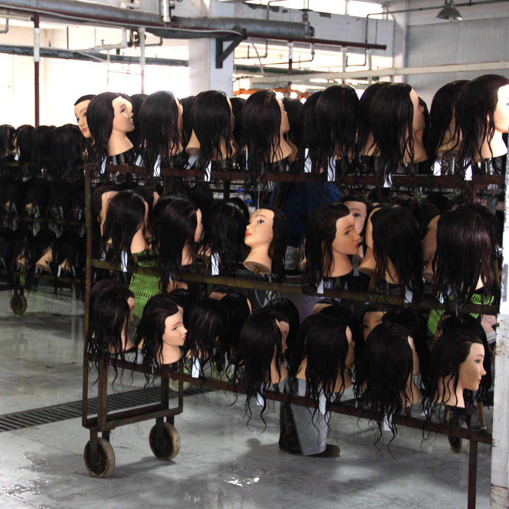 Best Seller training mannequin head with hair training+head dye perm cut practice for hair dresser beautiful school salon