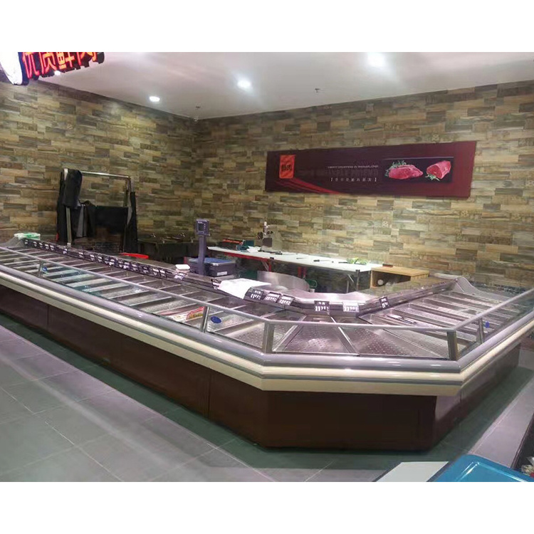 Plug-in Service Meat Commercial Display Freezer For Supermarket