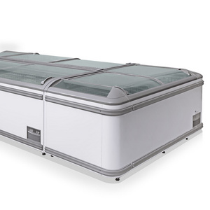 Curved Chest Island Freezers Deep Chest Glass Freezers Curved Sliding Supermarkets Curved Island Deep Freezers Top Open