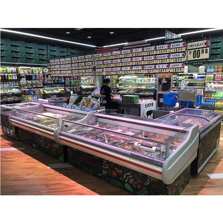 Plug-in Service Meat Commercial Display Freezer For Supermarket