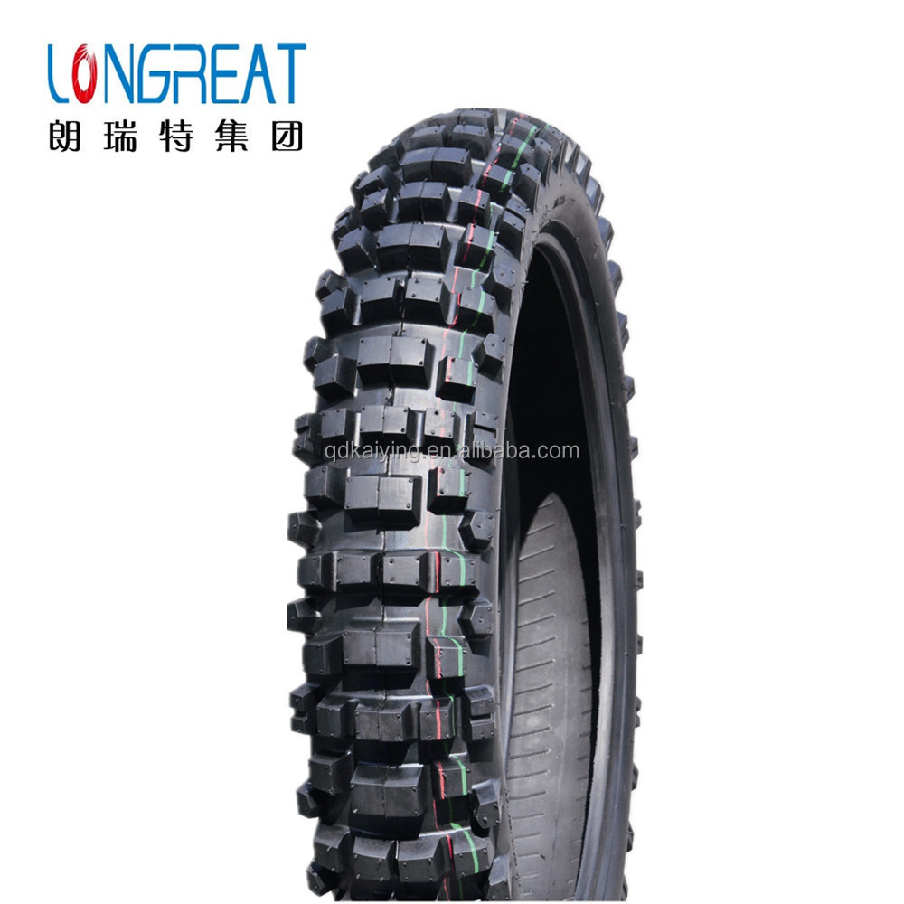 Shandong qingdao longreat brand top quality deep tread cross pattern 4.10-18 4.60-17 motorcycle tyre