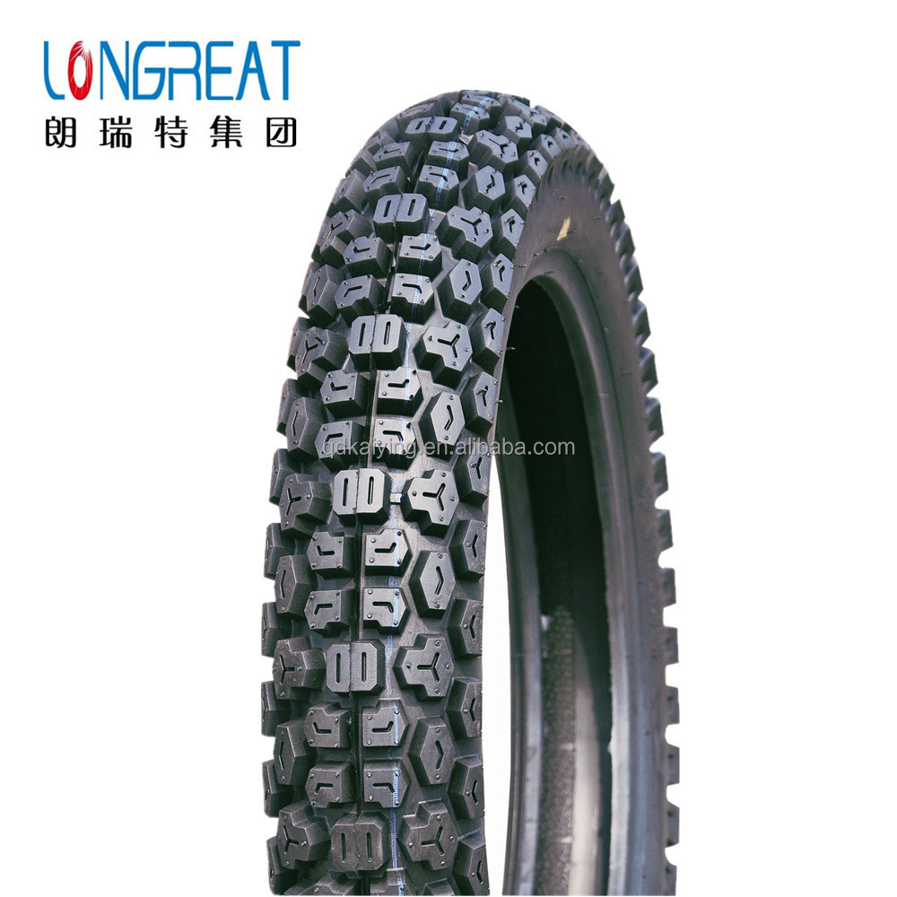 Shandong qingdao longreat brand top quality deep tread cross pattern 4.10-18 4.60-17 motorcycle tyre