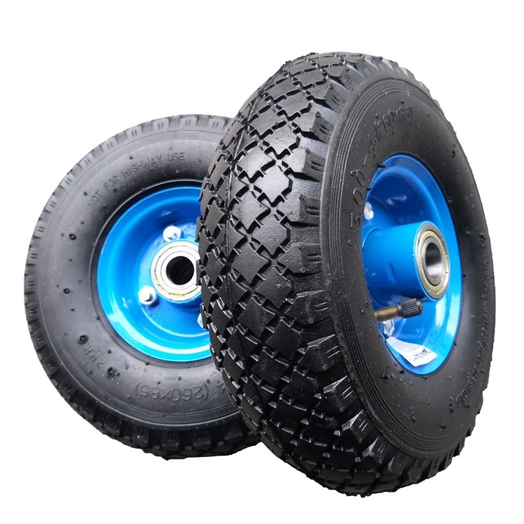 high quality hand truck pneumatic rubber tire 3.00-4 wheelbarrow wheel 10 inch