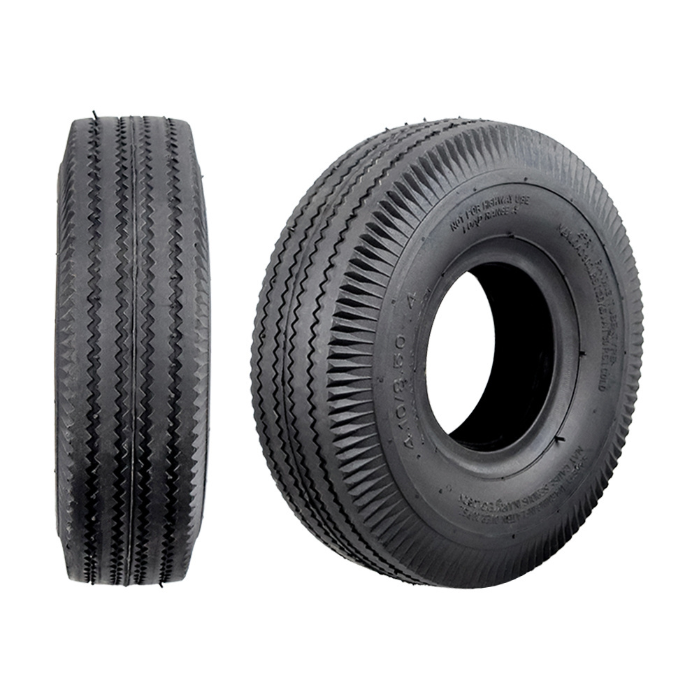 Popular in the market 10 inch 4.10/3.50-4  OEM  rubber wheels for trolley dolly cart garden barrow tires size 4.10/3.50-4