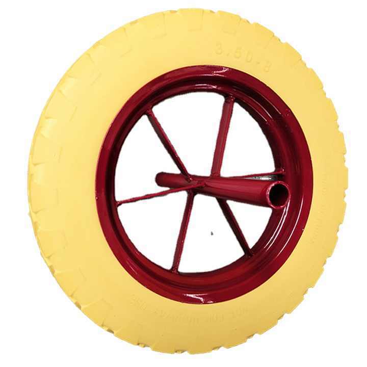 Wheelbarrow Wheel for Wagon Cart Lawn Mower Hand Trucks 4.00-8 PU Foam Flat free Tires