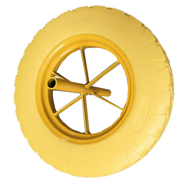 Wheelbarrow Wheel for Wagon Cart Lawn Mower Hand Trucks 4.00-8 PU Foam Flat free Tires