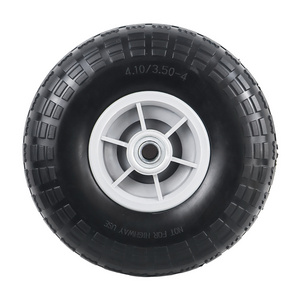 Pu Foam Wheel 10 Inch Solid Hard Rubber Replacement Tire Wheel Fill Material Handling Equipment Parts Wheelbarrow Wheel