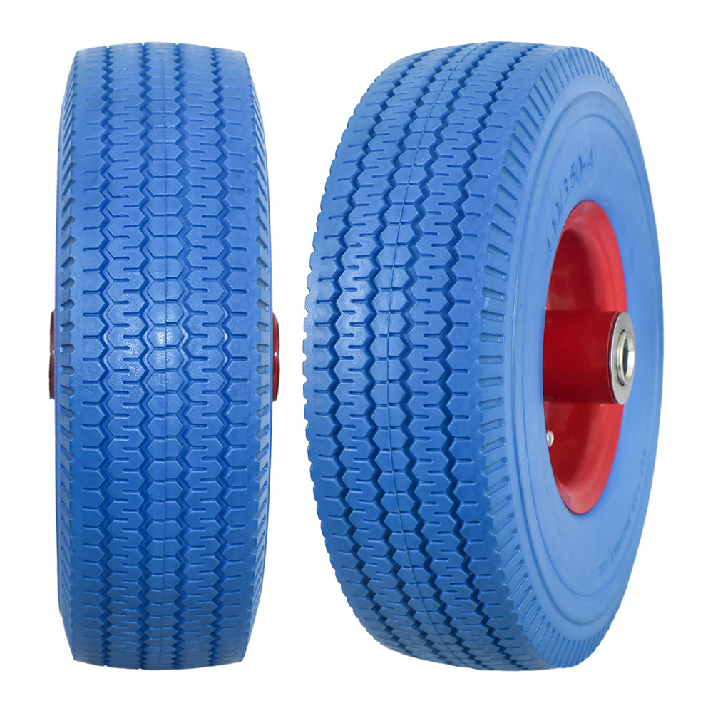 10 inch Pvc Eva Polyurethane Trolley Tire 4.10/3.50-4 Handling Tools Replacement Part Hand Truck Pu Foam Wheels