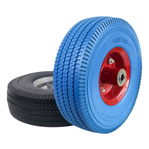 10 inch Pvc Eva Polyurethane Trolley Tire 4.10/3.50-4 Handling Tools Replacement Part Hand Truck Pu Foam Wheels