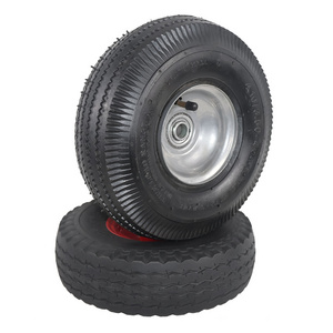 4.10/3.50-4 Replacement 10" Rubber Air Filled Wheel Tire for Hand Truck Dolly or Cart