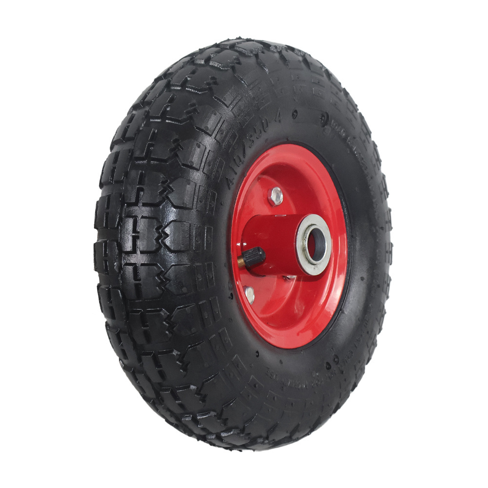 Universal Garden Wagon Wheels 4.10/3.50-4 Pneumatic 8inch 10inch Tires for Gorilla Cart, Hand Truck,  BBQ Grill