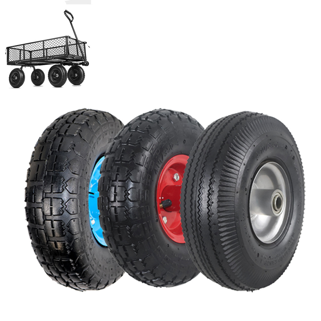 4.10/3.50-4 Garden Cart Pneumatic Tires 10 inch Wagon wheels 8