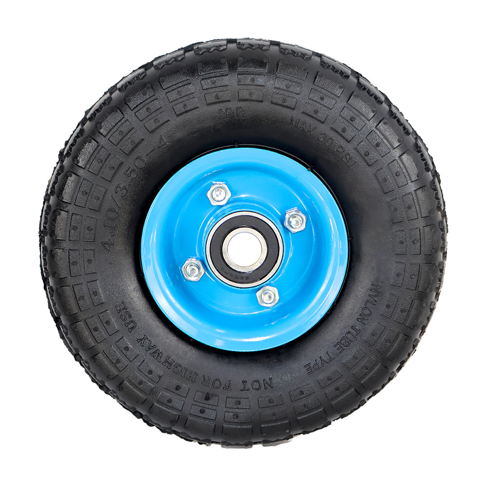 10 Inch rubber Tyre 4.10/3.50-4 Heavy Duty Pneumatic Wheel 3.00-4 300x4 Garden Trailer Cart wheels