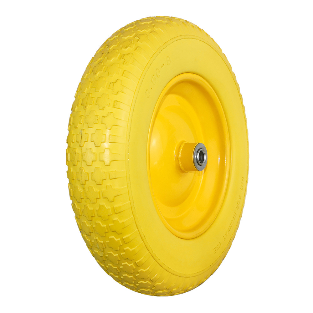 Yellow rim and wheels wholesale various usage for wheelbarrows light wheels size 3.50-8 wheelbarrow wheels