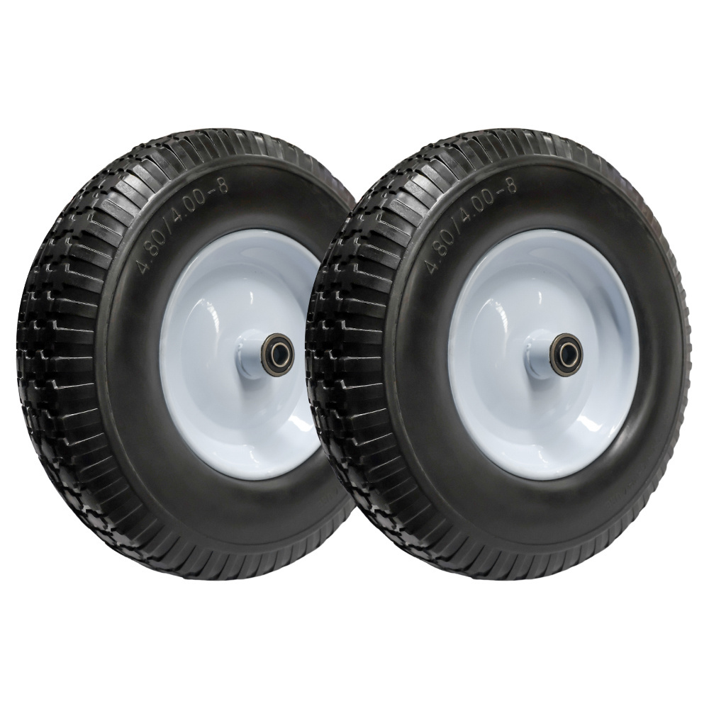 Wheelbarrow Tires 4.80/4.00-8 Universal Solid Wheels with 5/8