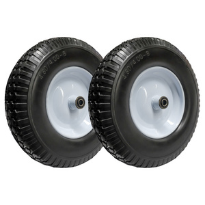 Wheelbarrow Tires 4.80/4.00-8 Universal Solid Wheels with 5/8" & 3/4" Bearings for Wheelbarrows/Hand Truck/Garden Trailers/Cart