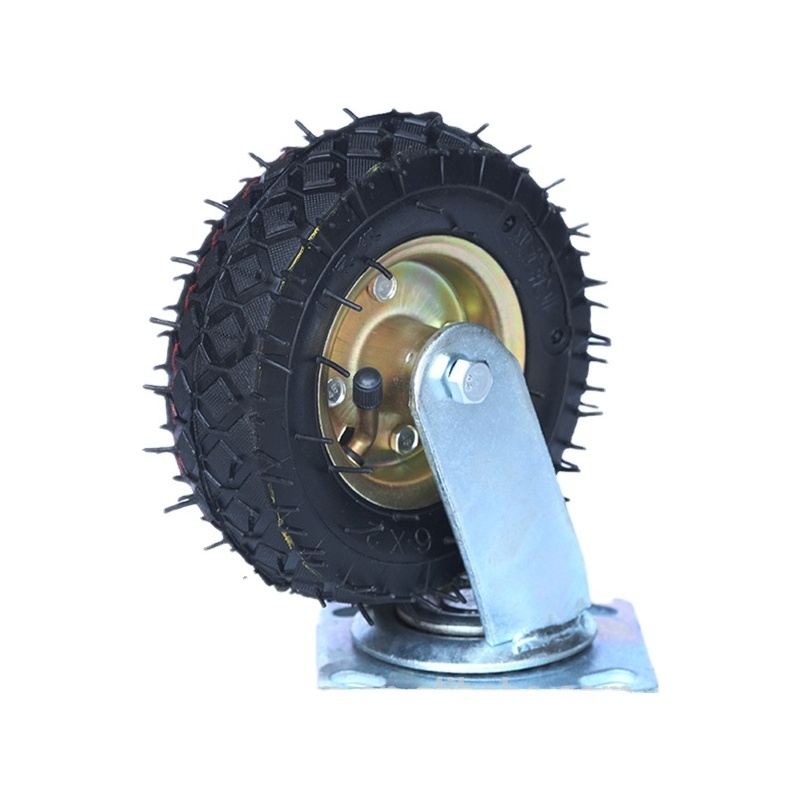 Hot sale 6 inch rubber pneumatic wheel 6x2 tire and tube