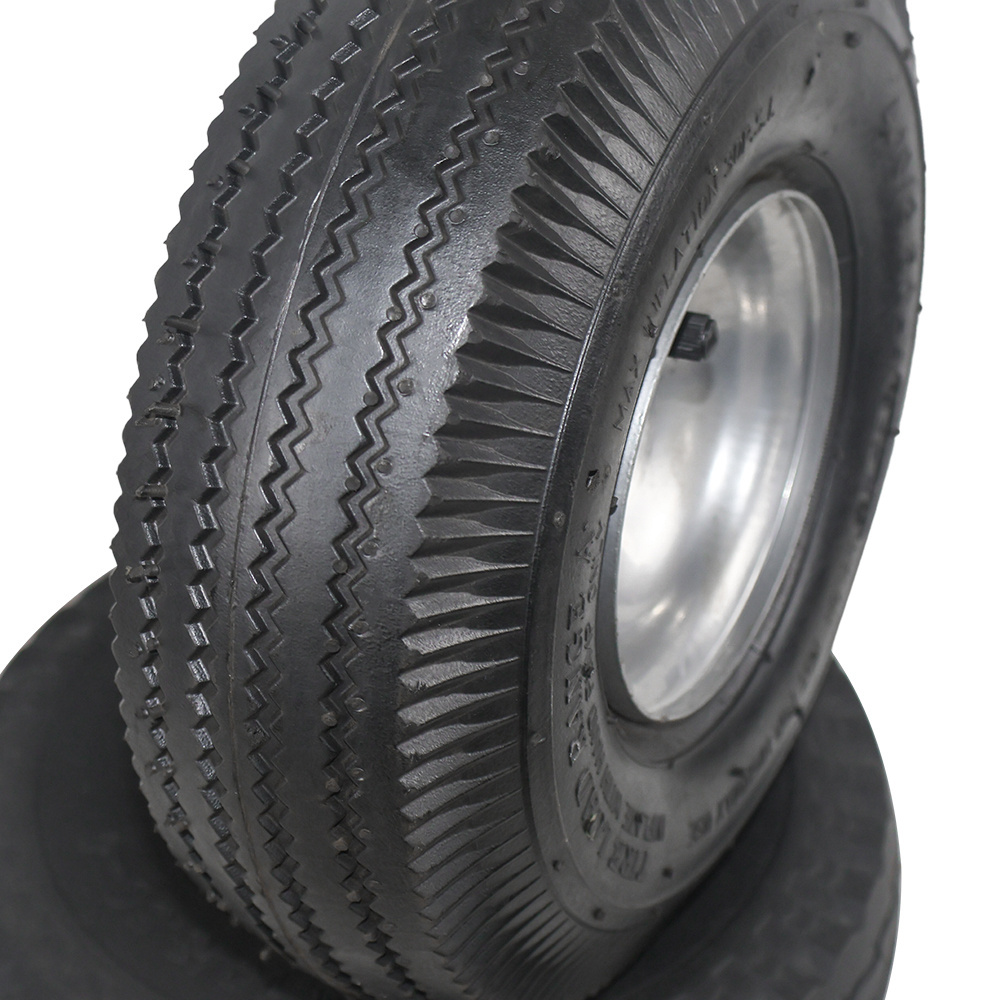 10-Inch Solid Wheel Replacement 4.10/3.50-4 Flat Free Tire and Wheel for Hand Truck, Generator, Gorilla Carts