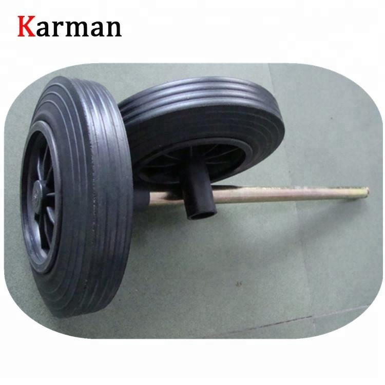 8x2 10x2 solid  rubber wheel trash bin wheel