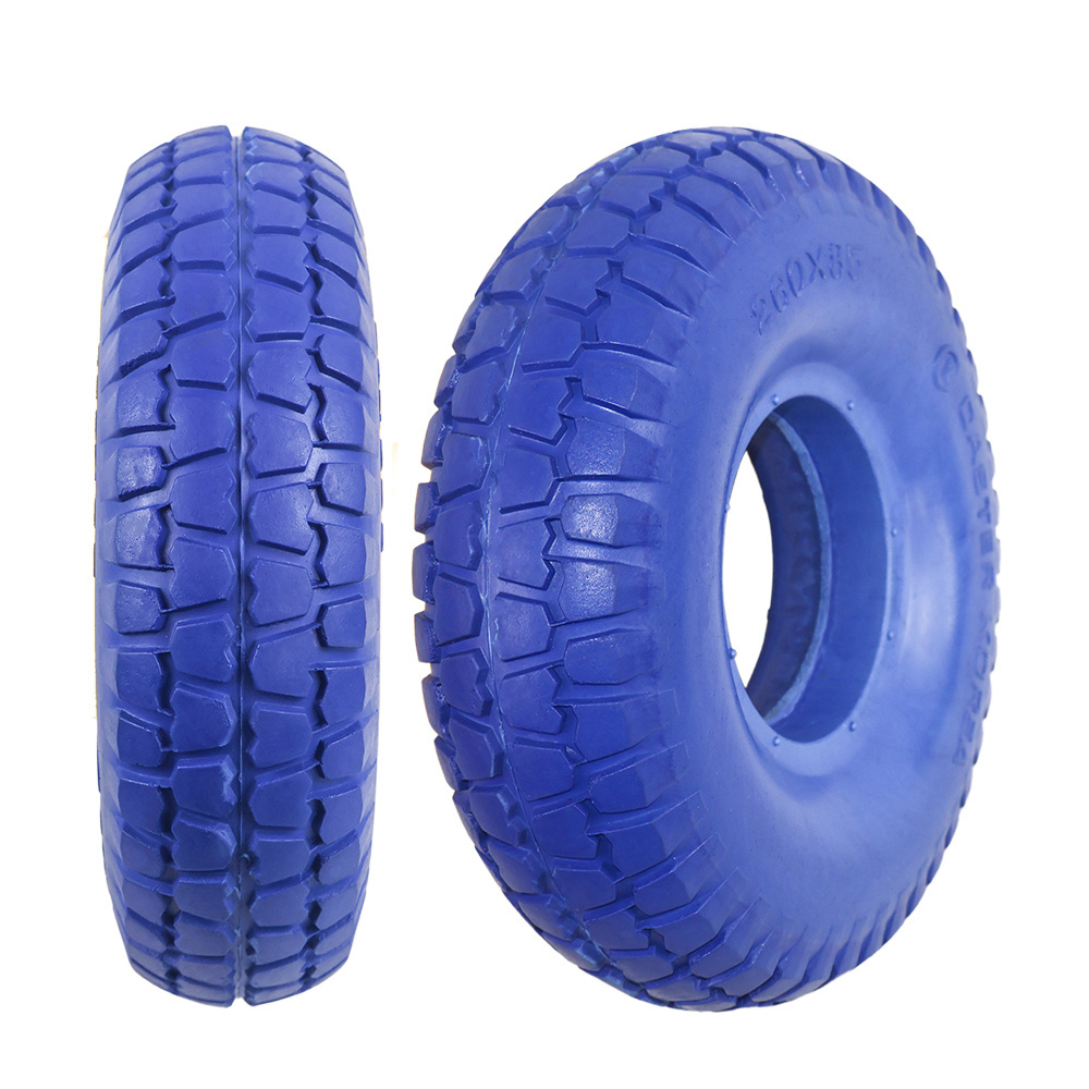 Solid Puncture Proof Tyre Wheel  polyurethane Wheel 260x85 Pu Solid Flat Free Tire