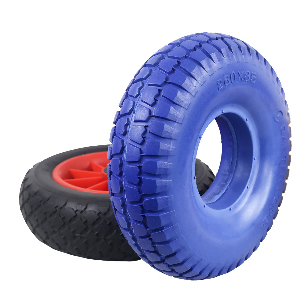 Solid Puncture Proof Tyre Wheel  polyurethane Wheel 260x85 Pu Solid Flat Free Tire