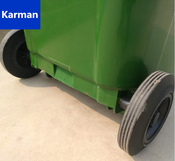 8x2 10x2 solid  rubber wheel trash bin wheel