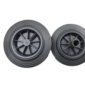 8x2 10x2 solid  rubber wheel trash bin wheel