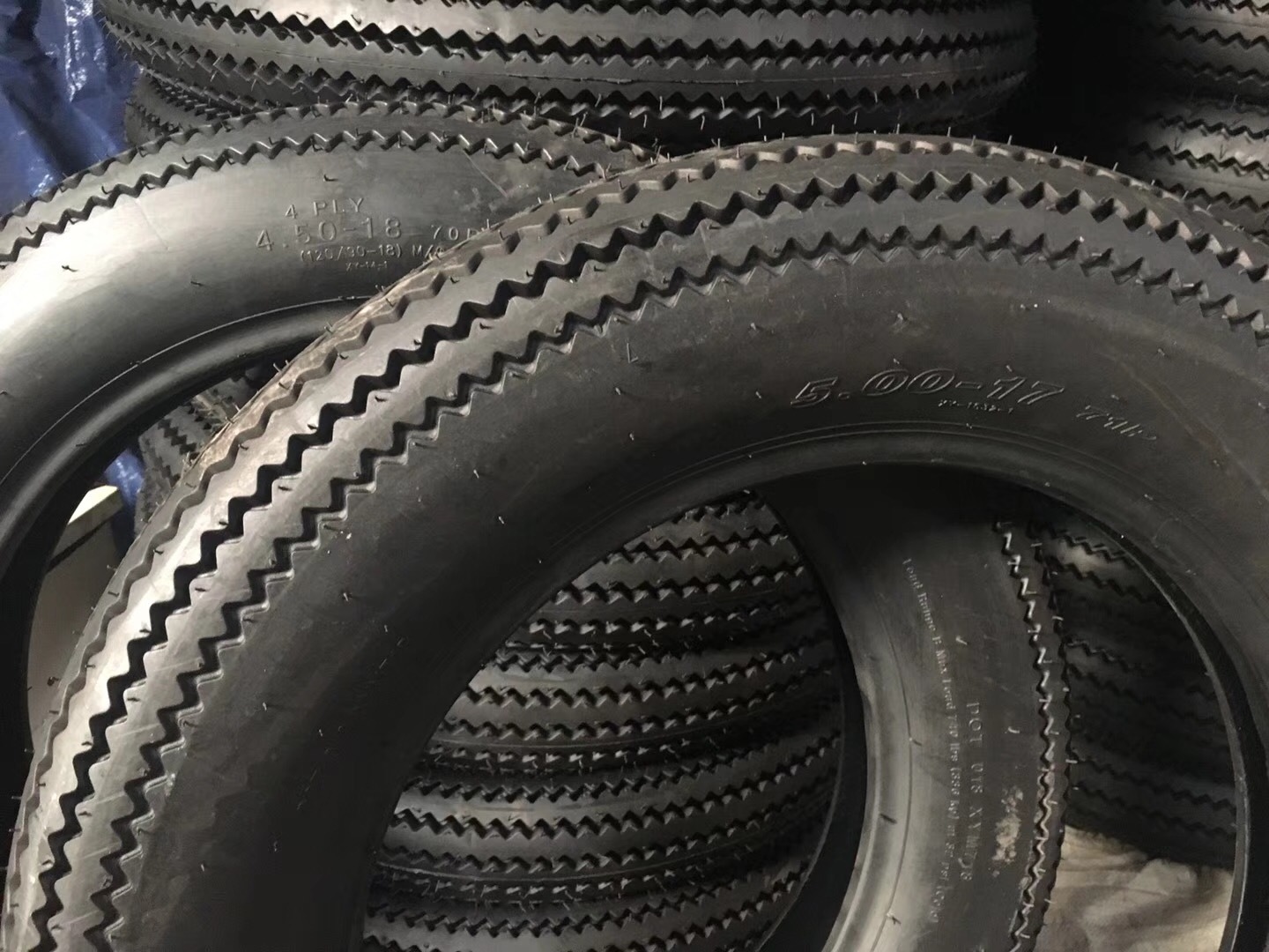 5.00-15 , 5.00-16 , 5.00-17 Fuckstone Sawtooth Pattern Tire Motorcycle Tyre and Tube