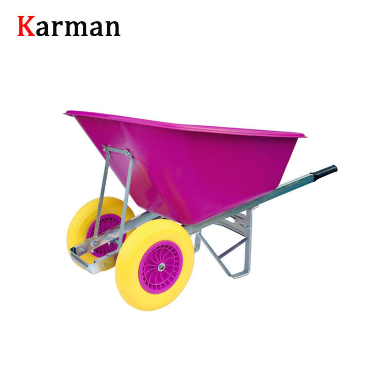 140L 160L 200L Horse Stable Yard Two 2 Twin Wheels Large Poly Wheelbarrow