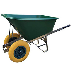 140L 160L 200L Horse Stable Yard Two 2 Twin Wheels Large Poly Wheelbarrow