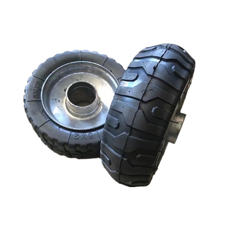 Hot sale 6 inch rubber pneumatic wheel 6x2 tire and tube