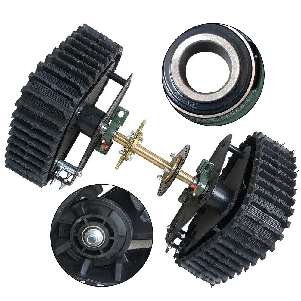 Mini ATV/ UTV Tracks Wheel Excavator Undercarriage Parts Robot Rubber Track Assembly