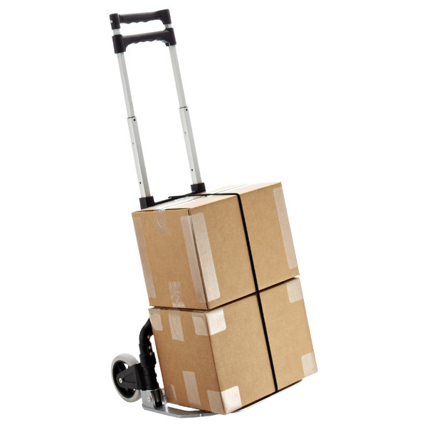 Silent wheels cart aluminum alloy hand cart 75 kg load capacity 2 wheels hand truck shopping trolley