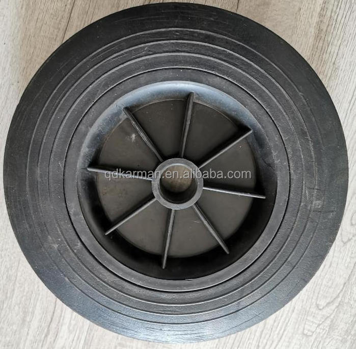 10 inch caster wheel rubber solid wheels