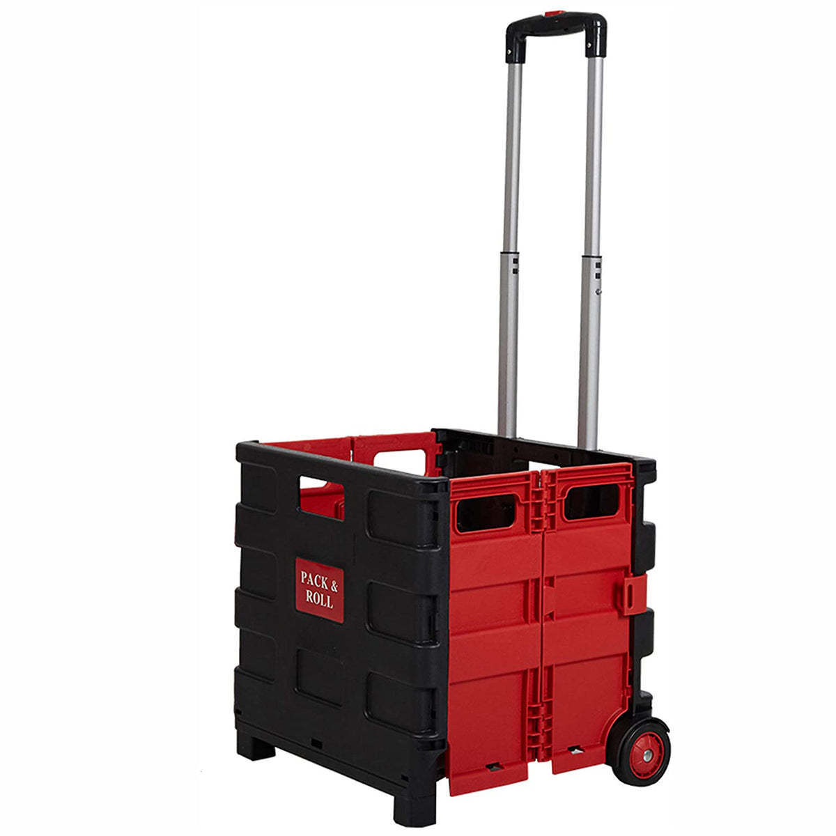 Collapsible Rolling Crate Utility Cart Foldable Grocery Cart with Wheels