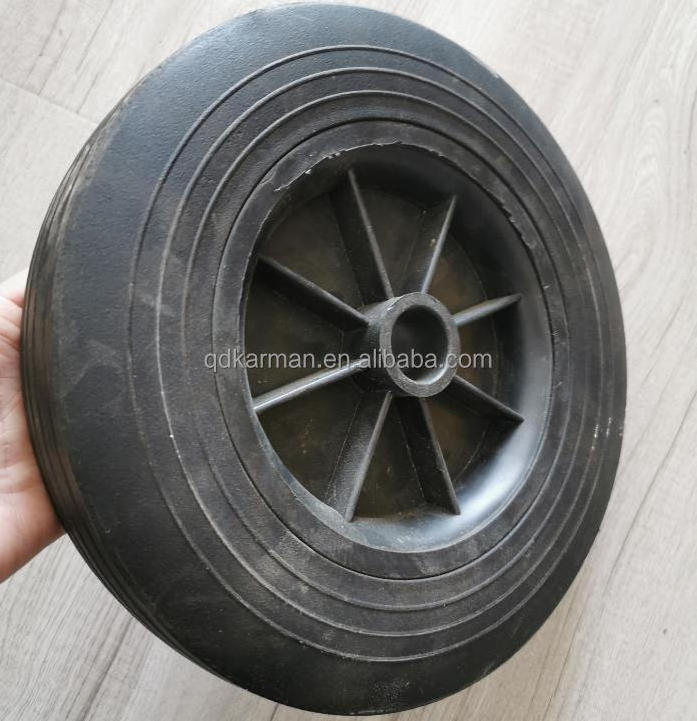 10 inch caster wheel rubber solid wheels