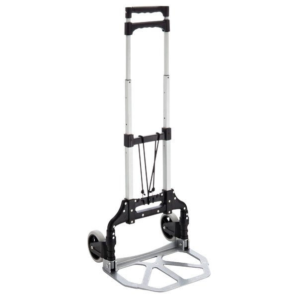 Silent wheels cart aluminum alloy hand cart 75 kg load capacity 2 wheels hand truck shopping trolley