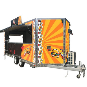 Mobile BBQ grill Van Shawarma Food cart for sale