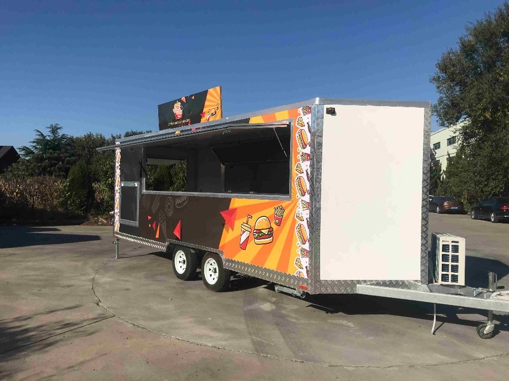 Mobile BBQ grill Van Shawarma Food cart for sale