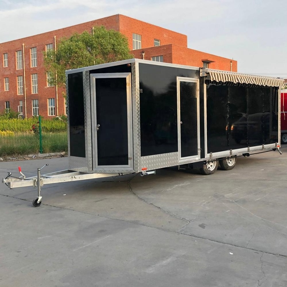 Customized outdoor aluminum mobile shop trailer export to Australia