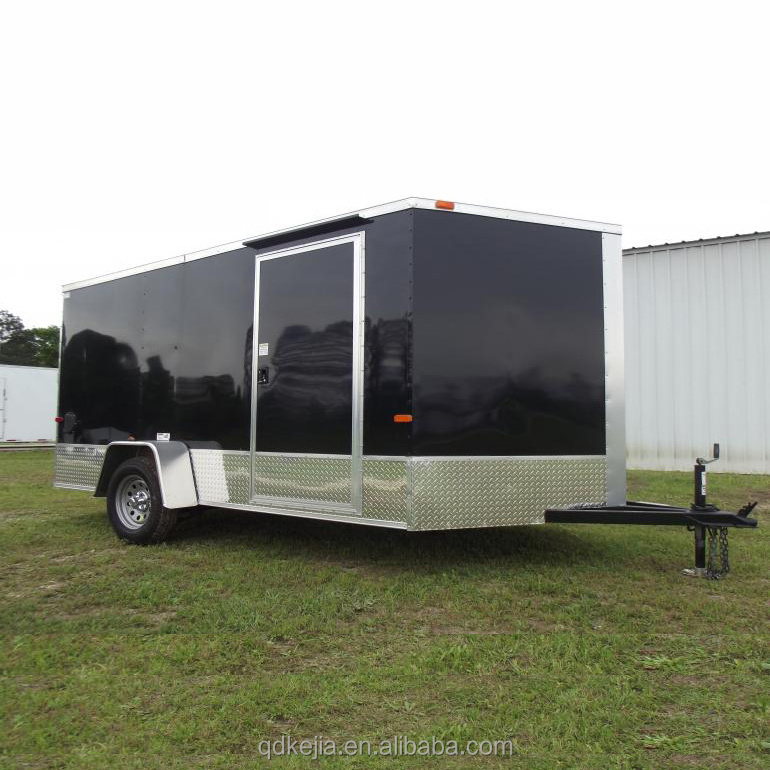 5X8 V-Nosed Enclosed Cargo Motorcycle Trailer w/ Rear Swing Door