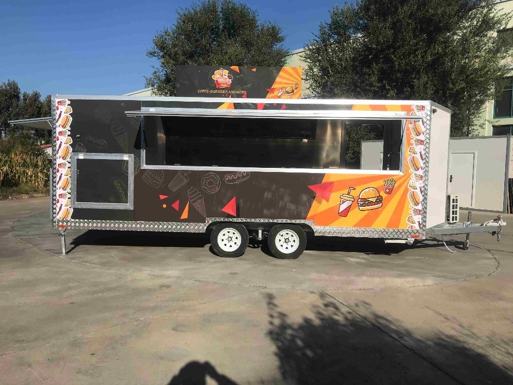 Mobile BBQ grill Van Shawarma Food cart for sale