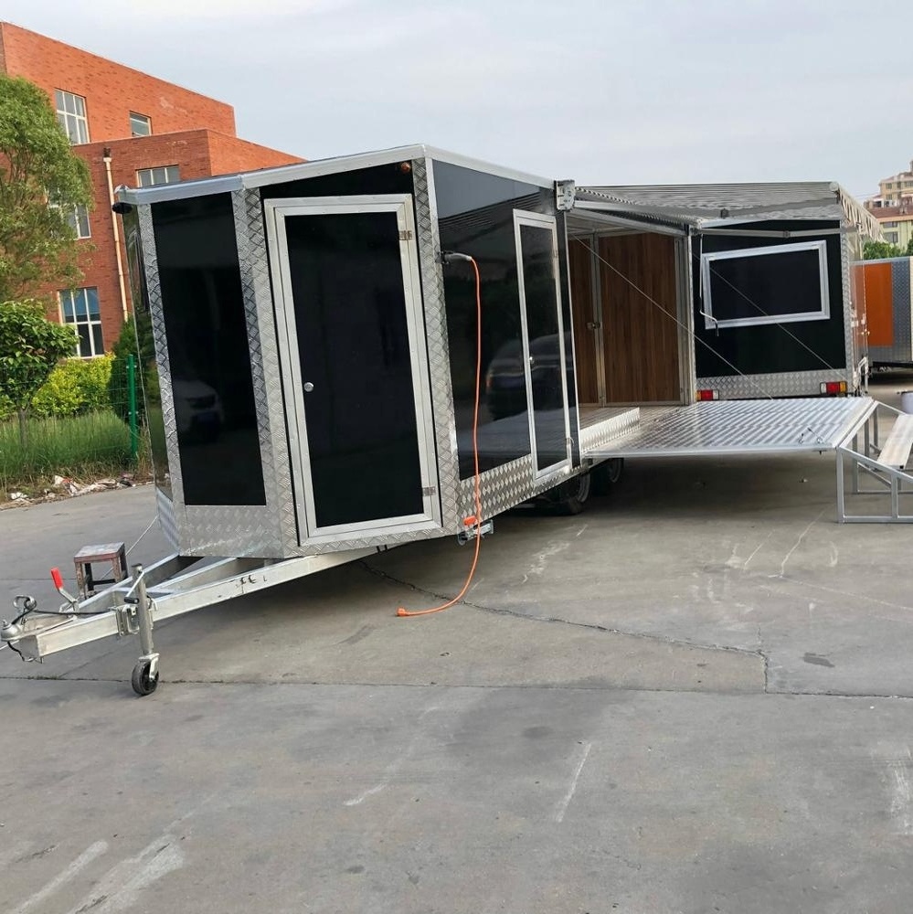 Customized outdoor aluminum mobile shop trailer export to Australia