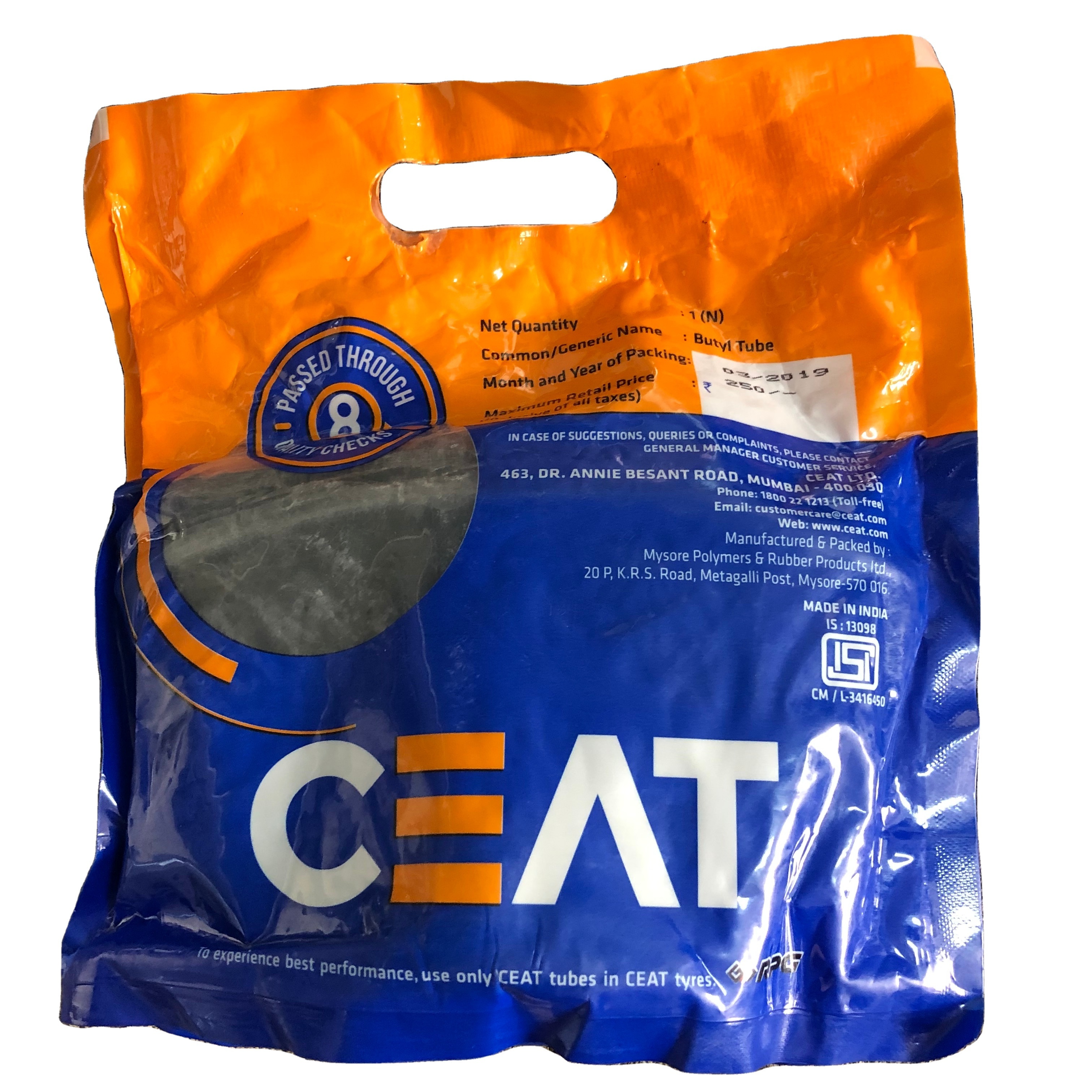 ceat High Quality Motorcycle Tire Inner Tube 3.00-18, 3.00-17, 2.75-18, 2.75-17, 2.50-17 Camara de motocicleta llantus